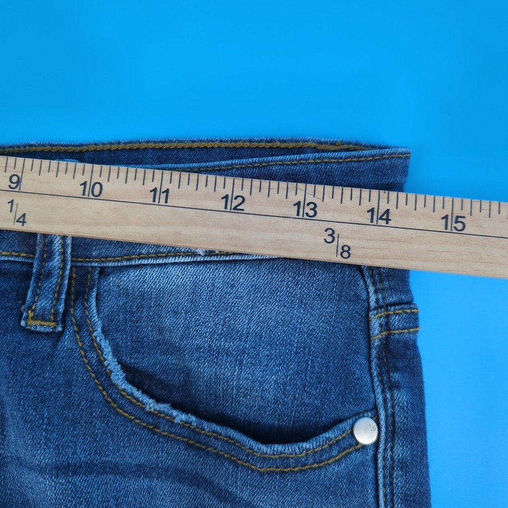 Judy Blue Skinny Fit Distressed Leopard Patch Jeans Medium Wash JB8265MD 7/28 - Picture 6 of 14
